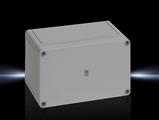 Rittal PK 9514.000 PK Polycarbonate enclosure, WHD: 180x110x90 mm, fibreglass-reinforced polycarbonate, without knockouts, with grey cover