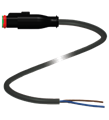 Pepperl+Fuchs DT2S-G-BK3M-PUR/0,75 Female cordset single-ended Deutsch socket straight, 2-pin, PUR cable black