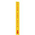 Pizzato VF AP-A1AGR06 Yellow adhesive in PC, rectangular 300x32 mm, red writing 