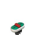 Pizzato E2 1PTRS9AABA Triple lower flush pushbutton, with marking