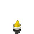 Pizzato E2 1SL12AVD59AB Illuminated short handle selector, 2 positions yellow with marking