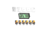 Alre SET 31 Set for fully automatic hydraulic balancing consisting of 5 surface-mounted room thermostats, 1 terminal strip and 6 actuators
