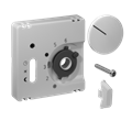 Alre JZ-036.110 Cover set for room thermostat RTBSU, 55×55, pearl white (RAL1013), gloss