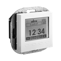 Alre HTRRUu210.021#59/V2 Room/underfloor temperature controller with timer, flush-mounted, cover 55x55mm, traffic/studio white, gloss