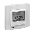 Alre FTRFUd210.123#21 Wireless room temperature sensor with timer, flush-mounted, alre frame, cover 50x50mm, pure white, gloss