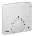 Alre RTBSB-201.062 Room thermostat, surface-mounted super flat, 5…30…°C, 230V AC, 2(1)A, NC contact, ECO function, heating display, on/off switch
