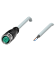 Pepperl+Fuchs V1-G-20M-PUR-ABG Female cordset single-ended M12 straight A-coded, 4-pin, PUR cable grey, shielded