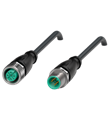 Pepperl+Fuchs V1-G-BK2M-PVC-U-V1-G Cordset M12 socket straight to M12 plug straight A-coded, 4-pin, PVC cable black, UL approved