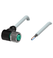 Pepperl+Fuchs V1-W-3M-PUR-ABG0 Female cordset single-ended M12 angled A-coded, 4-pin, PUR cable grey, shielded