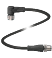 Pepperl+Fuchs V1-W-BK3M-PUR-A-V1-G-A2 Double-ended cordset, M12 to M12, LED, PUR cable, 4-pin