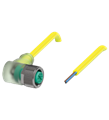 Pepperl+Fuchs V1-W-E2-YE15M-PVC-U Female cordset single-ended M12 angled A-coded, LED 3-pin, PVC cable yellow, UL approved
