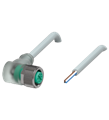 Pepperl+Fuchs V1-W-E8W-20M-PUR Female cordset single-ended M12 angled A-coded, LED 4-pin, PUR cable grey