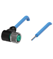 Pepperl+Fuchs V1-W-N-45M-PUR Female cordset single-ended M12 angled A-coded, 2-pin, PUR cable blue, NAMUR