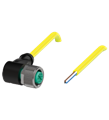 Pepperl+Fuchs V1-W-YE2M-PVC-U Female cordset single-ended M12 angled A-coded, 4-pin, PVC cable yellow, UL approved
