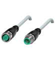 Pepperl+Fuchs V11-G-4M-PVC-V11-G Cordset M12 socket straight to M12 plug straight A-coded, 3-pin, PVC cable grey