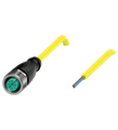 Pepperl+Fuchs V11-G-YE10M-PVC-U Female cordset single-ended M12 straight A-coded, 3-pin, PVC cable yellow, UL approved