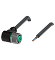 Pepperl+Fuchs V11-W-BK25M-PUR-ABG Female cordset single-ended M12 angled A-coded, 3-pin, PUR cable black, shielded