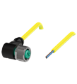 Pepperl+Fuchs V11-W-YE5M-PVC-U Female cordset single-ended M12 angled A-coded, 3-pin, PVC cable yellow, UL approved