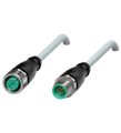 Pepperl+Fuchs V15-G-10M-PUR-ABG-V15-G Cordset M12 socket straight to M12 plug straight A-coded, 5-pin, PUR cable grey, shielded