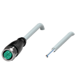 Pepperl+Fuchs V15-GV4A-5M-PVC Female cordset single-ended M12 straight stainless steel 14404, A-coded, 5-pin, PVC cable grey