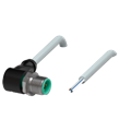 Pepperl+Fuchs V15S-W-1M-PVC Male cordset single-ended M12 angled A-coded, 5-pin, PVC cable grey