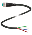 Pepperl+Fuchs V19-G-BK1M-PVC-U-YSTE Female cordset single-ended M12 straight A-coded, 8-pin, PVC cable 4-core black, UL approved