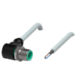 Pepperl+Fuchs V1S-W-1M-PUR-ABG Male cordset single-ended M12 angled A-coded, 4-pin, PUR cable grey, shielded