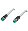 Pepperl+Fuchs V3-GM-1M-PUR-ABG-V3-GM Cordset M8 socket straight to M8 plug straight A-coded, 3-pin, PUR cable grey, shielded