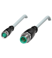 Pepperl+Fuchs V3-GM-5M-PUR-V11-G Cordset M8 socket straight to M12 plug straight A-coded, 3-pin, PUR cable grey