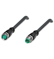Pepperl+Fuchs V3-GM-BK1M-PVC-U-V3-GM Cordset M8 socket straight to M8 plug straight A-coded, 3-pin, PVC cable black, UL approved