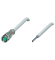 Pepperl+Fuchs V3-GM-E2-2M-PUR Female cordset single-ended M8 straight A-coded, LED 3-pin, PUR cable grey