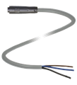 Pepperl+Fuchs V3-GR-30M-PUR Female cordset single-ended M8 snap-lock straight A-coded, 3-pin, PUR cable grey
