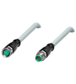 Pepperl+Fuchs V31-GM-2M-PUR-ABG-V31-GM Cordset M8 socket straight to M8 plug straight A-coded, 4-pin, PUR cable grey, shielded