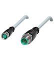 Pepperl+Fuchs V31-GM-5M-PUR-V1-G Cordset M8 socket straight to M12 plug straight A-coded, 4-pin, PUR cable grey