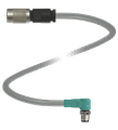 Pepperl+Fuchs V35-G-2M-PUR-V31-WM Connection cable, M9 to M8, PUR cable, 3-pin