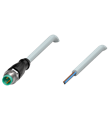 Pepperl+Fuchs V3S-GM-2M-PVC Male cordset single-ended M8 straight A-coded, 3-pin, PVC cable grey
