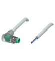 Pepperl+Fuchs V3S-WM-E2-2M-PVC Male cordset single-ended M8 angled A-coded, LED 3-pin, PVC cable grey