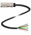 Pepperl+Fuchs 42306A-10M-05P-RVI50/78 Female cordset single-ended M16 straight 6-pin, PVC cable 5-core, shielded