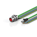 Beckhoff ZK7714-AU00-Axxx B23, ENP cable, PUR, 5 G 40 mm² + (1 x 4 x AWG22), drag chain suitable, key 2 (400 V AC)