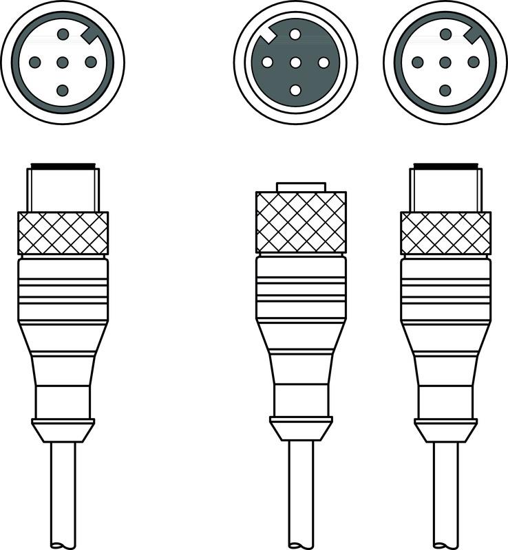 Leuze K-YCN M12A-5m-M12A-S-PUR Bağlantı kablosu Turkiye