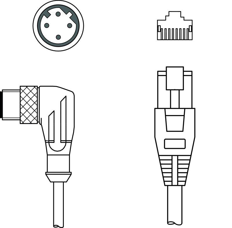 Leuze KSS ET-M12-4W-RJ45-A-P7-030 Bağlantı kablosu Turkiye