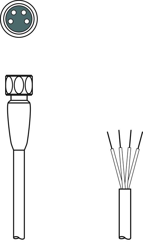 Leuze KD U-M8-4A-T0-050 F+B Bağlantı kablosu Turkiye