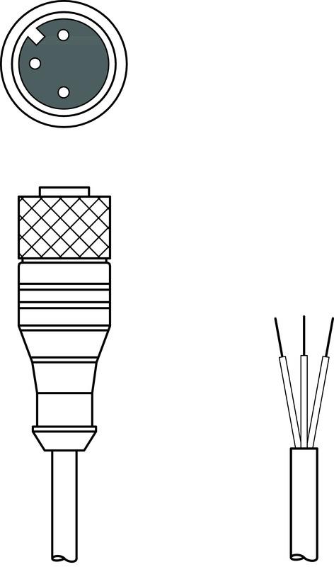 Leuze K-D M12A-3P-2m-PVC Bağlantı kablosu Turkiye