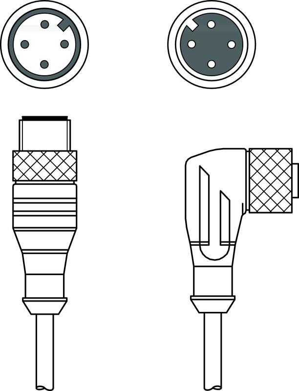 Leuze KDS U-M12-4W-M12-4A-P1-050-3DP Bağlantı kablosu Turkiye