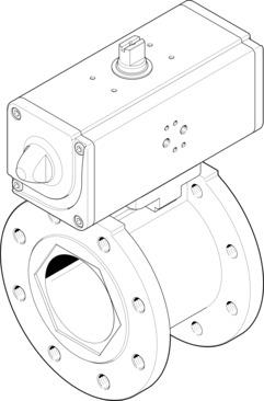 Festo VZBC-100-FF-16-22-F0710-V4V4T-PP240-R-90-C Pnömatik Aktuatörlü Küresel Vana Turkiye