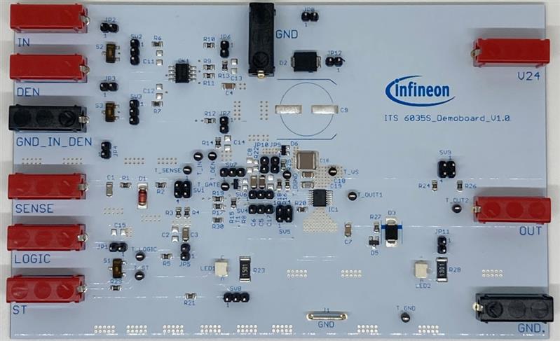 Infineon DEMOBOARD ITS6035S The  is a PCB with soldered Industrial PROFET™ device on it Turkiye