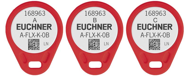 Euchner A-FLX-K-0B-RD-V03-168963 Key A-FLX-K-0B FlexFunction, 3 keys per packaging unit Turkiye