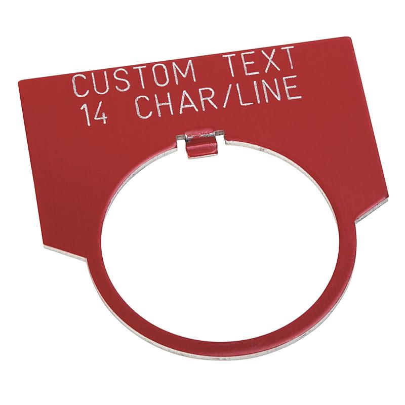 Allen Bradley 800T-X121E 30mm 800T Red Custom Text Half Round Turkiye