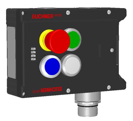 Euchner MGB-L1-ARA-AI2A1-S6-R-119923 Locking module MGB-L1-ARA, (guard locking by spring force) with 3 pushbutton, emergency stop, RC26 Turkiye