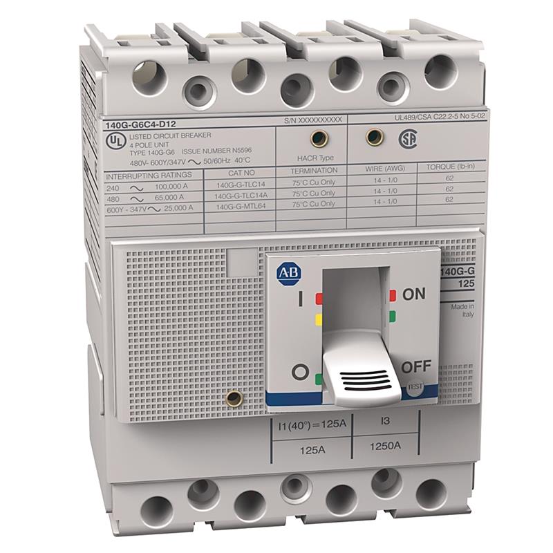 Allen Bradley 140G-G3C4-C63 140G 125A Frame Molded Case Ckt-Bkr Turkiye